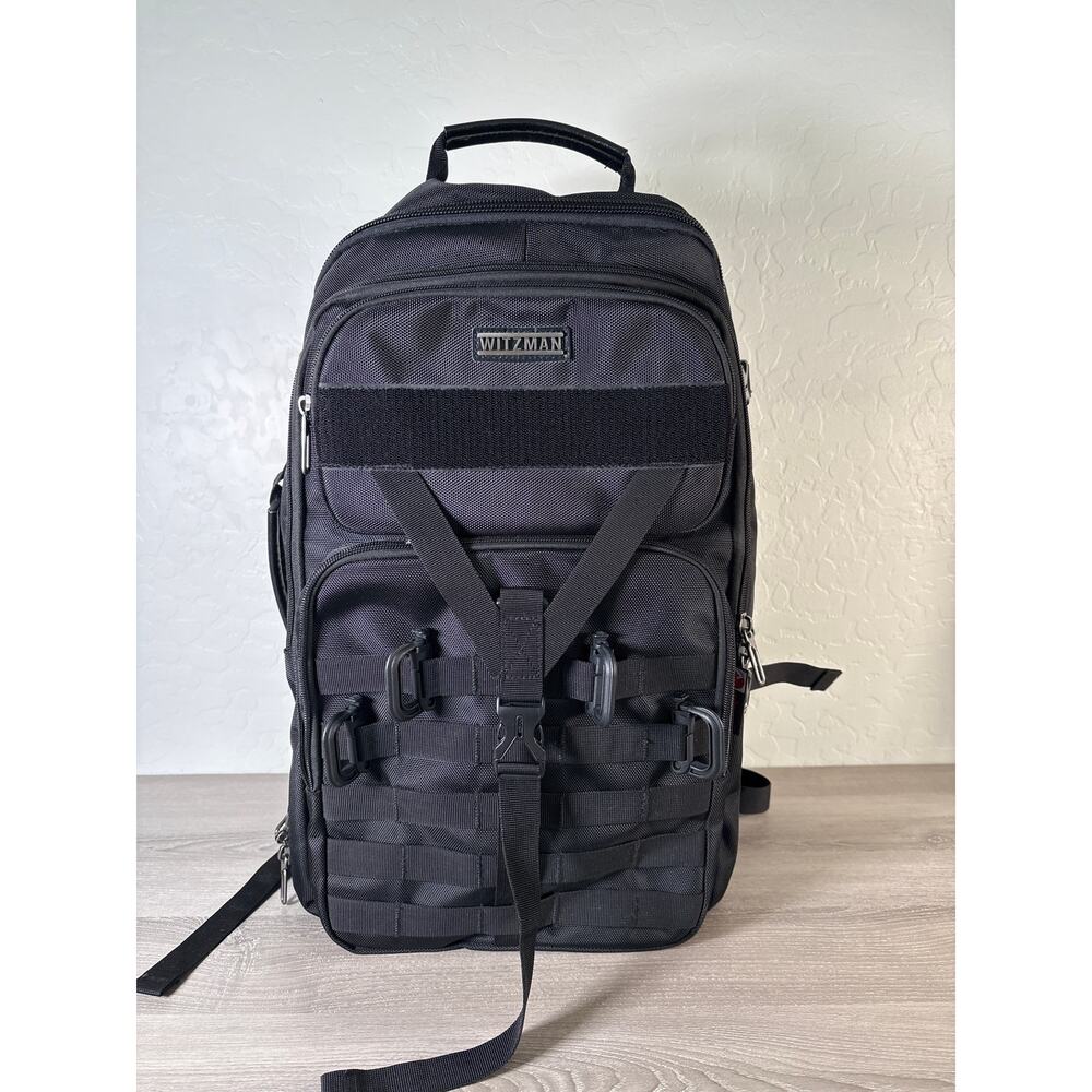 WITZMAN B688 Black Carry On Travel Backpack for Men Large Convertible 45L - Picture 1 of 8